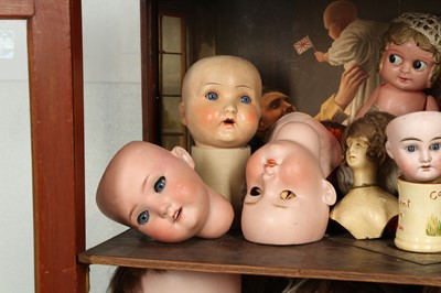 Lot 186 - DOLLS: AN ARMAND MARSEILLE 390 BISQUE DOLL HEAD, EARLY 20TH CENTURY