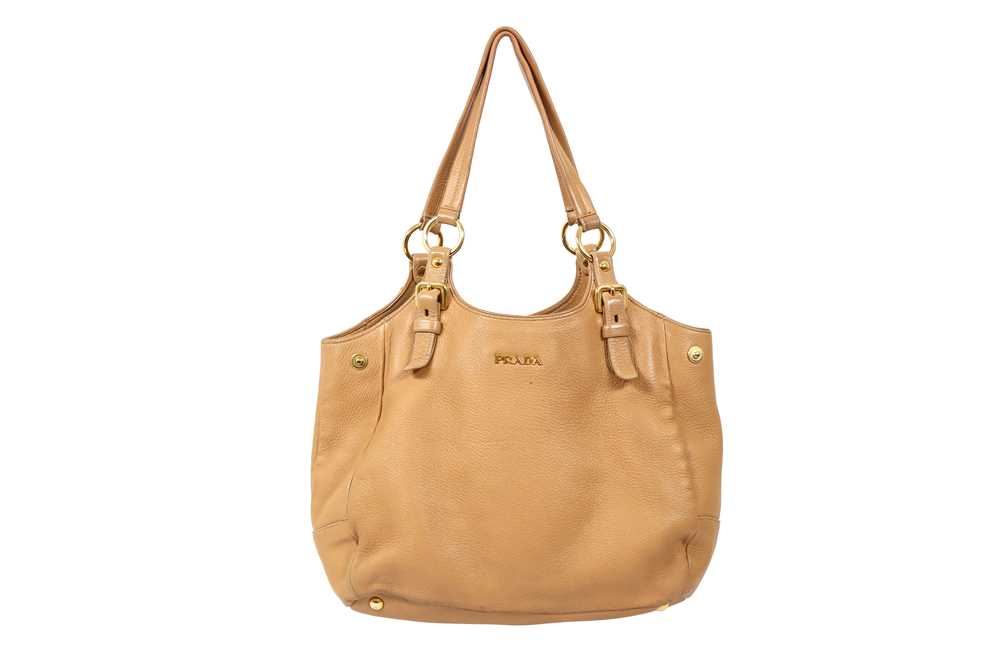 Lot - Prada Brown Leather Shoulder Bag
