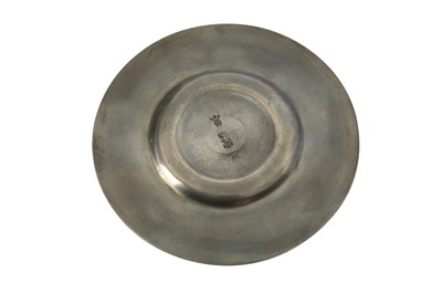 Lot 356 - A FRENCH PEWTER COMMEMORATIVE DISH