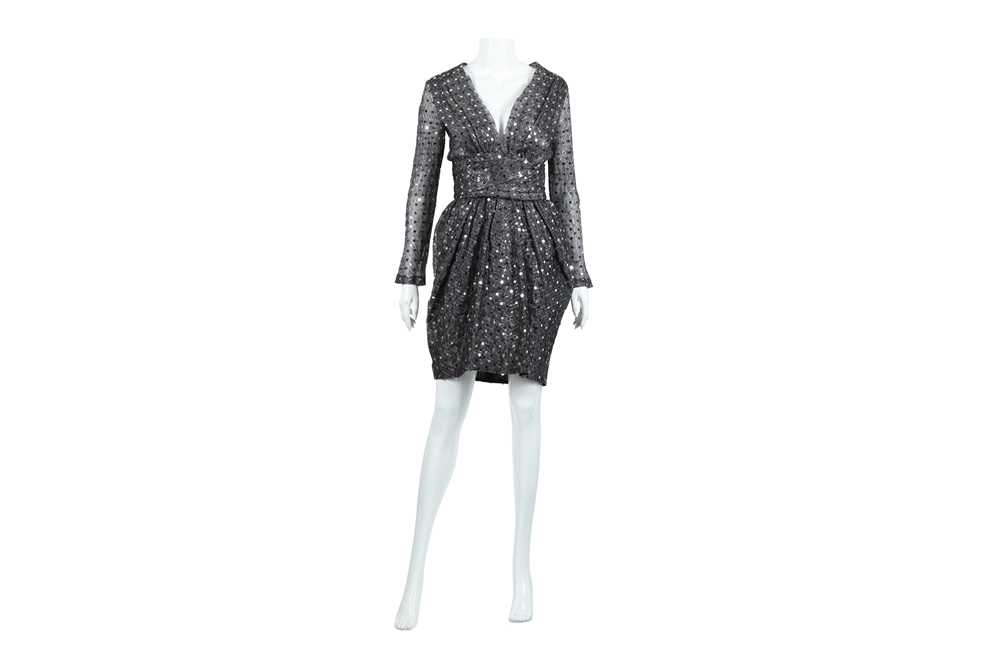 Lot 79 - Lanvin Grey Sequin Embellished Dress - Size 40