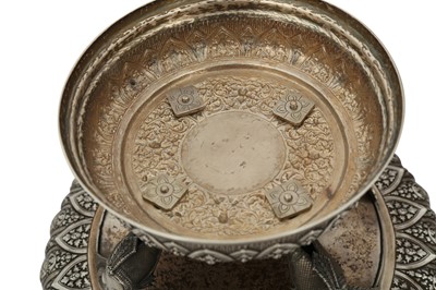 Lot 220 - A LARGE SILVER REPOUSSÉ LIDDED CEREMONIAL TRAY OR BASIN (TOK)