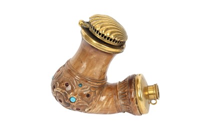 Lot 316 - AN ENCRUSTED OTTOMAN MEERSCHAUM PIPE