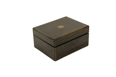 Lot 223 - COLLECTABLES: A COROMANDEL AND BRASS BOUND BOX, 19TH CENTURY