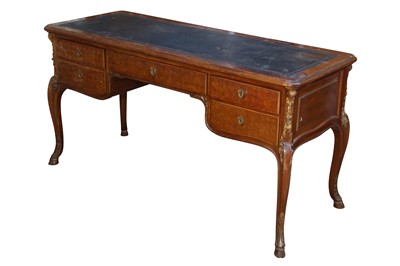 Lot 151 - A FRENCH WALNUT AND PARQUETRY INLAID WRITING TABLE, EARLY 20TH CENTURY