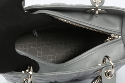Lot 70 - Christian Dior Grey Lady Dior Medium Bag