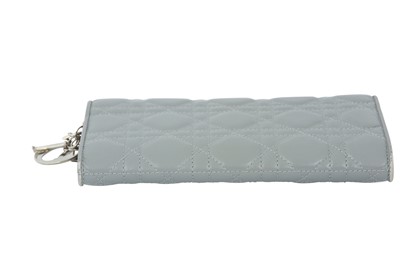 Lot 71 - Christian Dior Grey Lady Dior Wallet on Chain