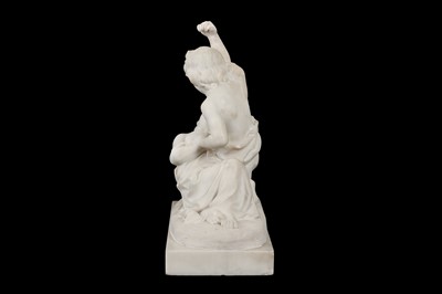 Lot 123 - FELIX MARTIN MILLER (ENGLISH, 1843-1923): A MARBLE FIGURAL GROUP OF TWO YOUTHS