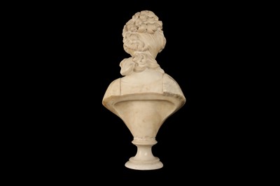 Lot 136 - ADOLFO CIPRIANI (ITALIAN, ACTIVE 1880-1930): A LATE 19TH CENTURY ALABASTER BUST OF A MAIDEN