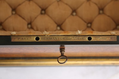 Lot 189 - PAUL SORMANI (FRENCH, 1817-1877): A BURR WALNUT AND CUT BRASS CASKET CIRCA 1860