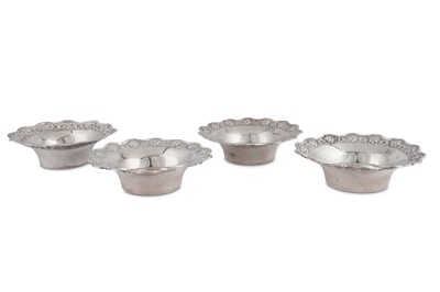 Lot 598 - A SET OF FOUR MID-20TH CENTURY GREEK SILVER DISHES, CIRCA 1960