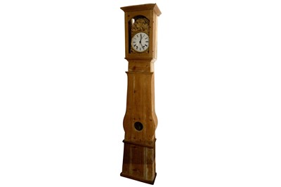 Lot 98 - A FRENCH PINE COMTOISE LONGCASE CLOCK, 19TH CENTURY