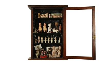 Lot 195 - DOLLS: A COLLECTION OF MINIATURE CERAMIC AND PLASTIC DOLLS