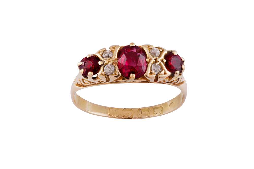 Lot 164 - A ruby and diamond ring, 1911-12