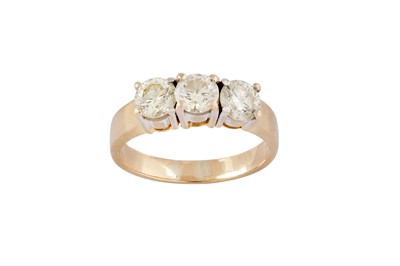 Lot 15 - A diamond three-stone ring