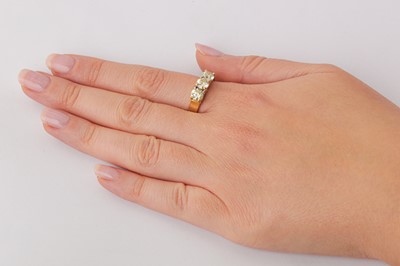 Lot 15 - A diamond three-stone ring