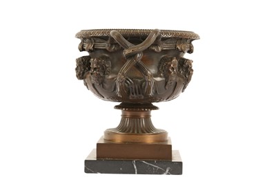 Lot 246 - A LATE 19TH CENTURY BRONZE MODEL OF THE WARWICK VASE