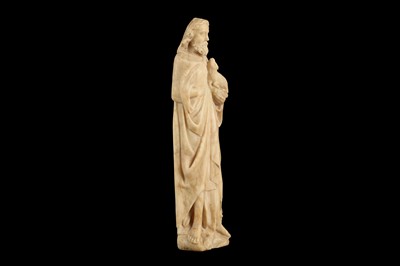 Lot 118 - AN ALABASTER FIGURE OF ST JOHN THE BAPTIST, POSSIBLY ENGLISH (NOTTINGHAM) 15TH CENTURY