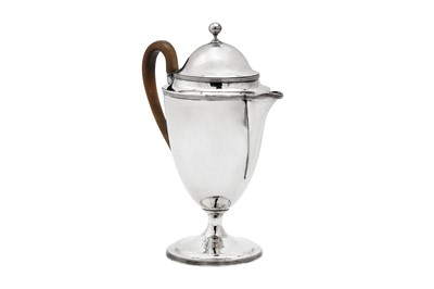 Lot 664 - A George III sterling silver coffee pot or jug, London 1794 by Henry Chawner (reg. 11th Nov 1786)