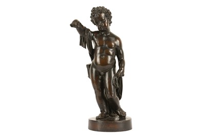 Lot 154 - A 19TH CENTURY FRENCH BRONZE FIGURE OF A BOY