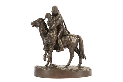 Lot 148 - AFTER ALEXEI PETROVITCH (RUSSIAN, 1780-1850): A 19TH CENTURY BRONZE GROUP 'THE FAREWELL KISS'
