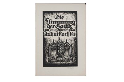 Lot 1609 - Neue Sachlichkeit.- Schatz (Otto Rudolf) Die Stimmung der Gotik, 1922.