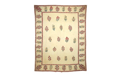Lot 383 - A QUILTED SUZANI BEDCOVER