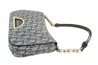 Lot 118 - Christian Dior Blue Monogram Oblique Malice Flap Bag