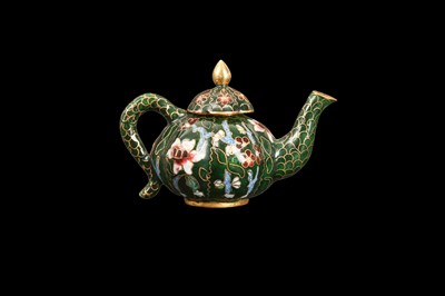 Lot 272 - A CHINESE MINIATURE ENAMEL TEAPOT