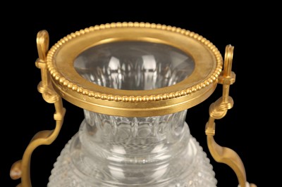 Lot 59 - A PAIR OF BELLE EPOQUE STYLE BACCARAT GILT BRONZE MOUNTED GLASS VASES