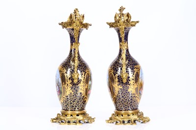 Lot 63 - JOSEPH RENE BINET (FRENCH, 1866-1911): A VERY FINE PAIR OF LATE 19TH CENTURY SEVRES STYLE PORCELAIN URNS