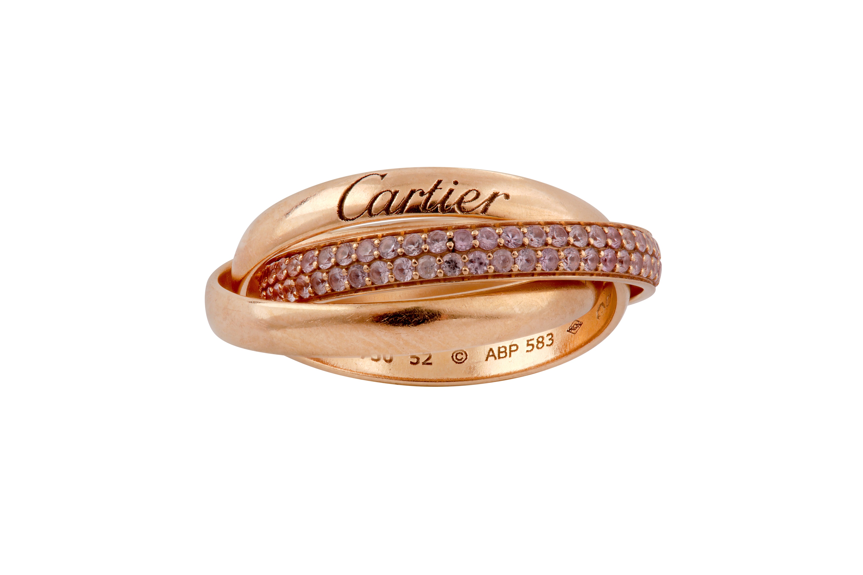 Lot 13 Cartier A rose gold and pink sapphire