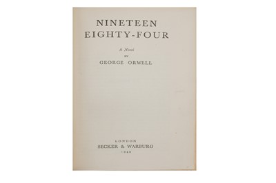 Lot 1548 - Fine Binding: Orwell (George) Nineteen Eighty-Four, first edition.