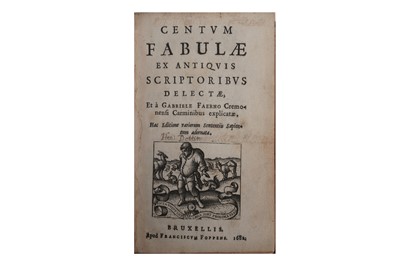 Lot 1598 - Faerno (Gabriele) Centum Fabulae ex Antiquis Scriptoribus Delectae, Brussels, 1682