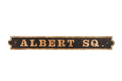 Lot 272 - A LATE 19TH CENTURY PAINTED IRON STREET SIGN 'ALBERT SQUARE'