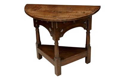 Lot 165 - A 17TH CENTURY STYLE OAK CREDENCE TABLE, EARLY 20TH CENTURY