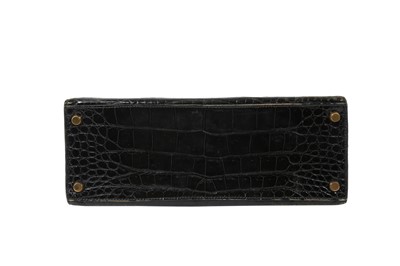 Lot 326 - Hermes Black Shiny Crocodile Kelly Selier 28