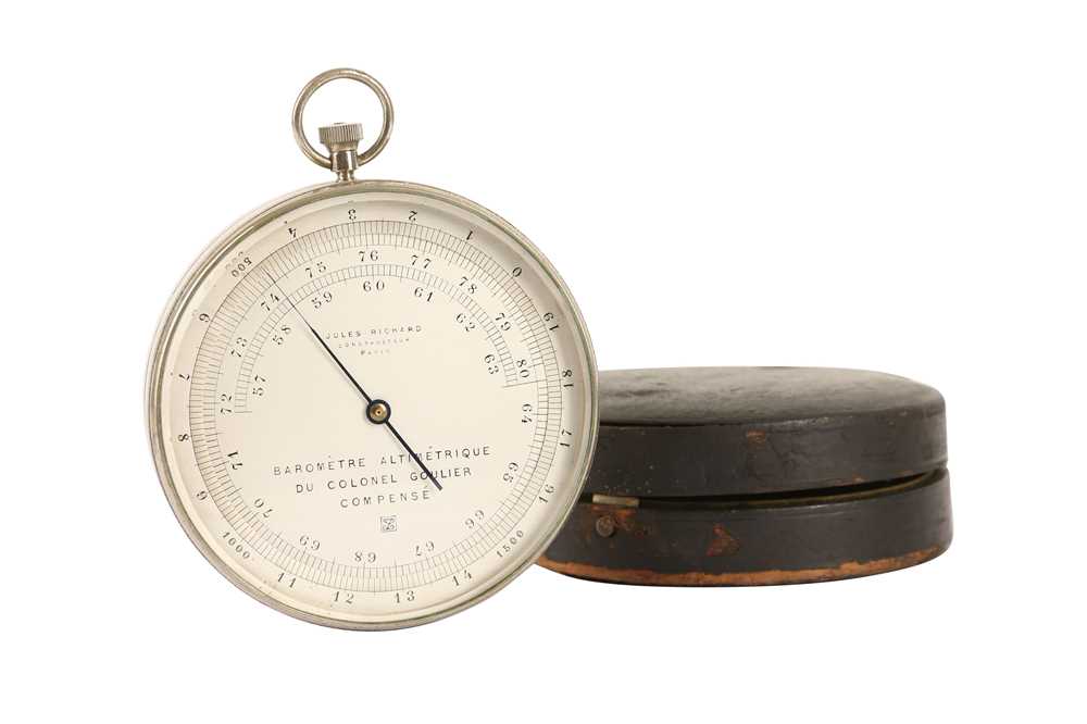 Lot 305 - A LATE 19TH /  EARLY 20TH CENTURY ALTITUDE BAROMETER SIGNED JULES RICHARD, PARIS