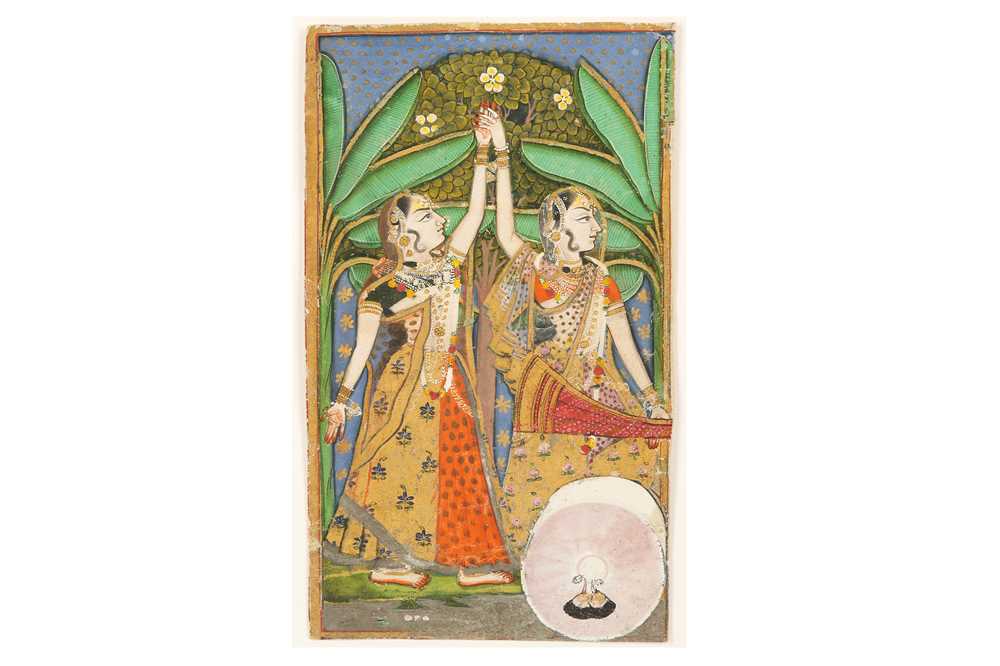Lot 231 - TWO DANCING LADIES UNDER PALM TREES