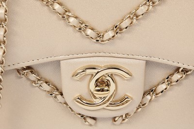 Lot 287 - Chanel Pale Gold Chain Small Flap Bag