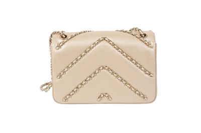 Lot 287 - Chanel Pale Gold Chain Small Flap Bag