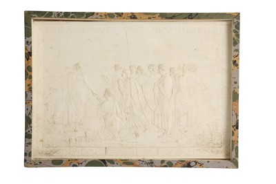 Lot 201 - JOHN HENNING (ENGLISH, 1771-1851): A SET OF SIX PLASTER RELIEFS AFTER RAPHAEL