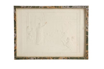 Lot 201 - JOHN HENNING (ENGLISH, 1771-1851): A SET OF SIX PLASTER RELIEFS AFTER RAPHAEL