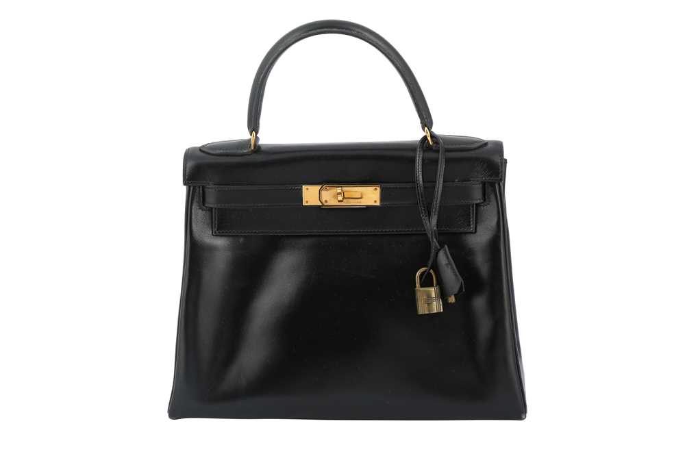 Lot 327 - Hermes Black Box Kelly Sellier 28