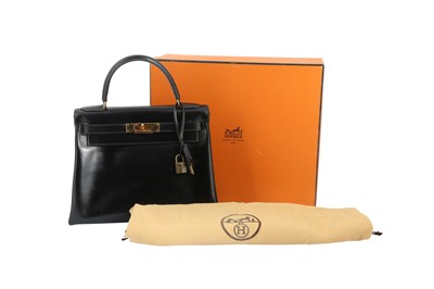 Lot 327 - Hermes Black Box Kelly Sellier 28