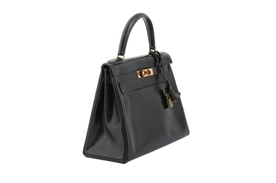 Lot 327 - Hermes Black Box Kelly Sellier 28
