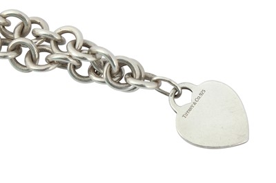 Lot 459 - Tiffany & Co. Silver Chain Link Heart Necklace