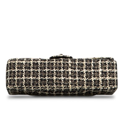 Lot 367 - Chanel Black Tweed Medium Classic `Double Flap Bag