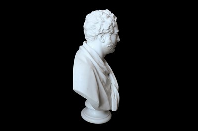 Lot 121 - A 19TH CENTURY ENGLISH MARBLE BUST OF A GENTLEMAN IN THE MANNER OF SIR FRANCIS LEGGATT CHANTRY