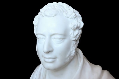 Lot 121 - A 19TH CENTURY ENGLISH MARBLE BUST OF A GENTLEMAN IN THE MANNER OF SIR FRANCIS LEGGATT CHANTRY