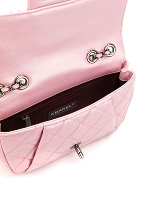 Lot 28 - Chanel Metallic Pink Mini Crossbody Flap Bag